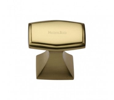 Heritage Brass C0333 Art Deco Cabinet Knob -  Polished Brass