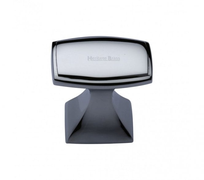 Heritage Brass C0333 Art Deco Cabinet Knob -  Polished Chrome