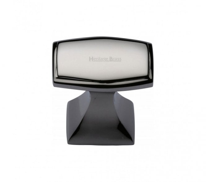 Heritage Brass C0333 Art Deco Cabinet Knob -  Polished Nickel