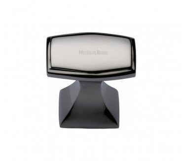 Heritage Brass C0333 Art Deco Cabinet Knob -  Polished Nickel
