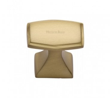 Heritage Brass C0333 Art Deco Cabinet Knob -  Satin Brass