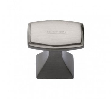 Heritage Brass C0333 Art Deco Cabinet Knob -  Satin Nickel