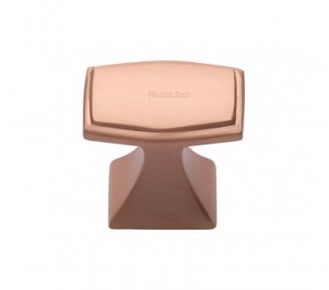 Heritage Brass C0333 Art Deco Cabinet Knob -  Satin Rose Gold