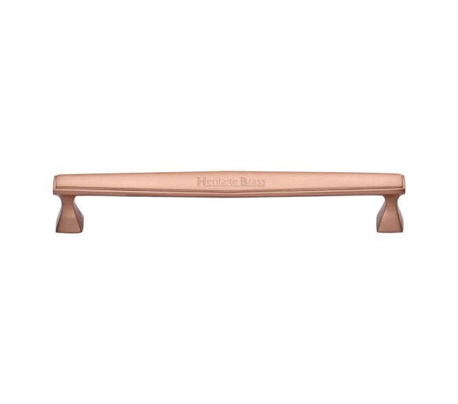 Heritage Brass C0334 Art Deco Cabinet Pull Handles - Satin Rose Gold