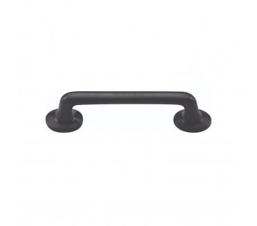 Heritage Brass C0376 Cabinet Pull Handles With Roses - Matt Black