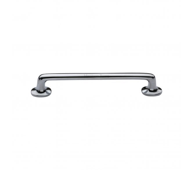 Heritage Brass C0376 Cabinet Pull Handles With Roses - Polished Chrome