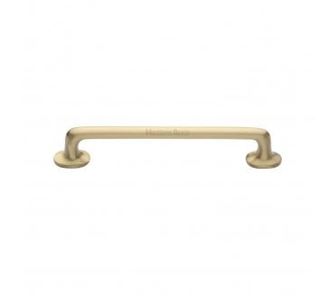 Heritage Brass C0376 Cabinet Pull Handles With Roses - Satin Brass