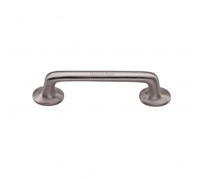 Heritage Brass C0376 Cabinet Pull Handles With Roses - Satin Nickel