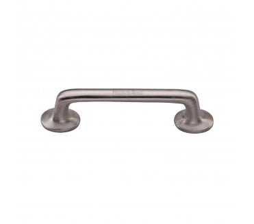 Heritage Brass C0376 Cabinet Pull Handles With Roses - Satin Nickel