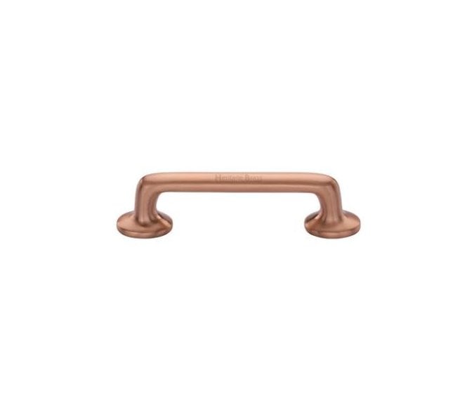 Heritage Brass C0376 Cabinet Pull Handles With Roses - Satin Rose Gold