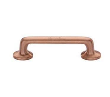 Heritage Brass C0376 Cabinet Pull Handles With Roses - Satin Rose Gold