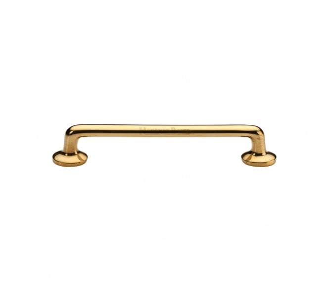 Heritage Brass C0376 Cabinet Pull Handles With Roses - Unlacquered Brass