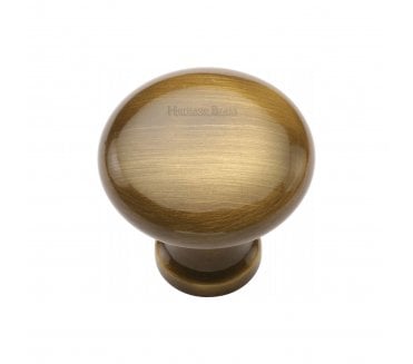 Heritage Brass C113 Mushroom Cabinet Knobs - Antique Brass