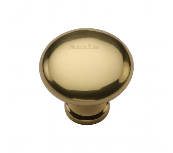 Heritage Brass C113 Mushroom Cabinet Knobs - Polished Brass