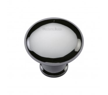 Heritage Brass C113 Mushroom Cabinet Knobs - Polished Chrome