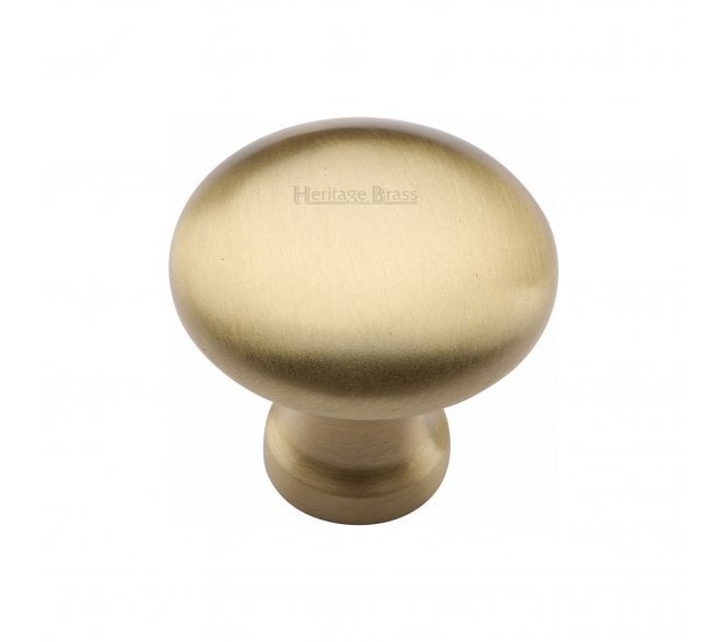 Heritage Brass C113 Mushroom Cabinet Knobs - Satin Brass