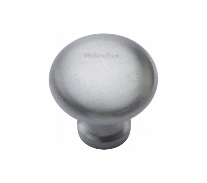Heritage Brass C113 Mushroom Cabinet Knobs - Satin Chrome