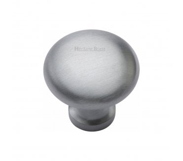 Heritage Brass C113 Mushroom Cabinet Knobs - Satin Chrome