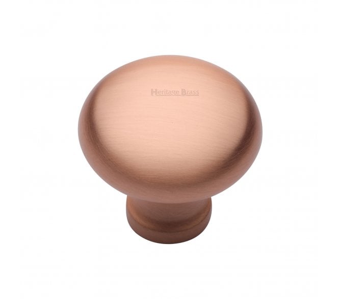 Heritage Brass C113 Mushroom Cabinet Knobs - Satin Rose Gold