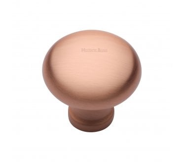 Heritage Brass C113 Mushroom Cabinet Knobs - Satin Rose Gold