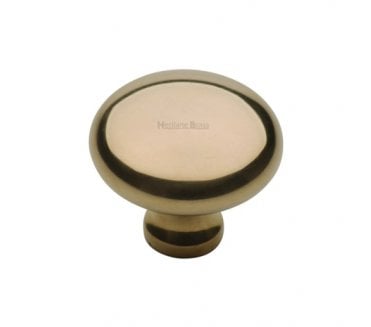 Heritage Brass C113 Mushroom Cabinet Knobs - Unlacquered Brass