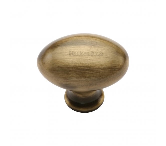 Heritage Brass C114 Oval Cabinet Knobs - Antique Brass