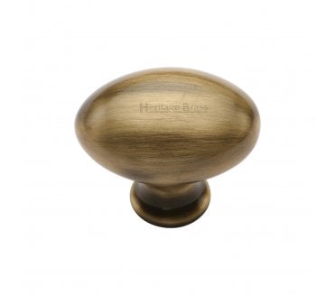 Heritage Brass C114 Oval Cabinet Knobs - Antique Brass