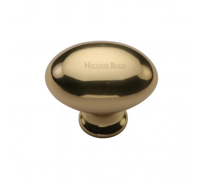 Heritage Brass C114 Oval Cabinet Knobs - Polished Brass