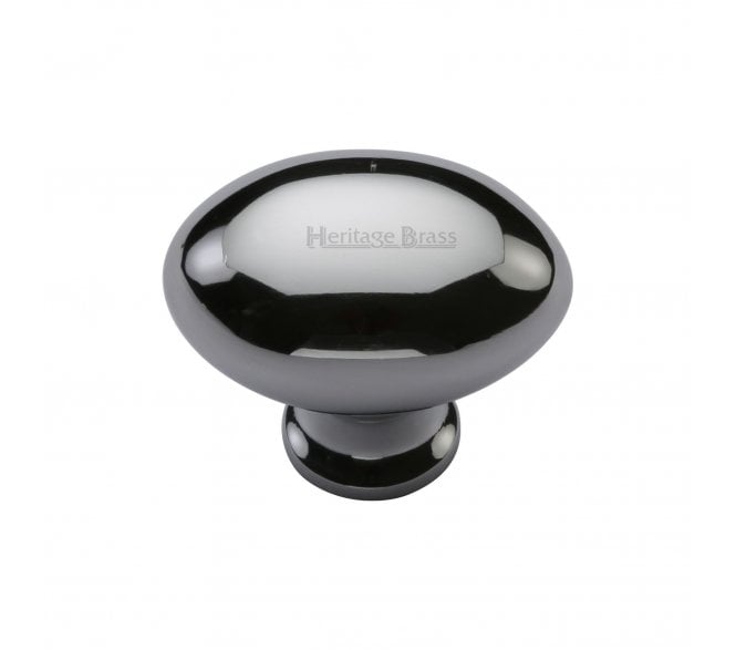 Heritage Brass C114 Oval Cabinet Knobs - Polished Chrome