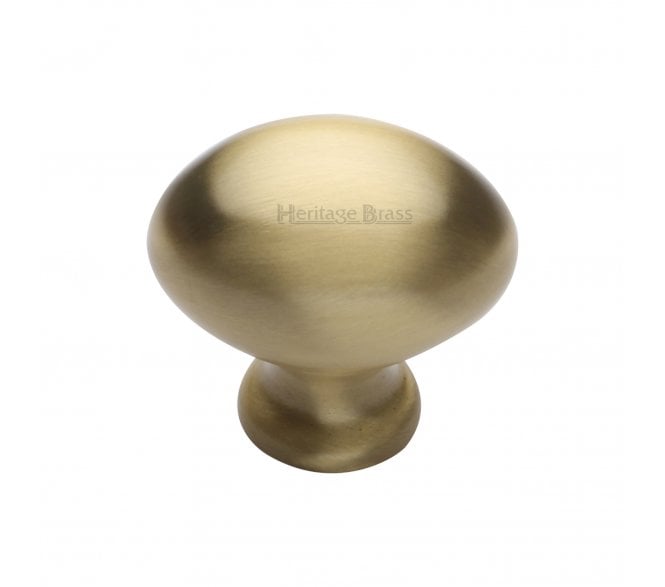 Heritage Brass C114 Oval Cabinet Knobs - Satin Brass