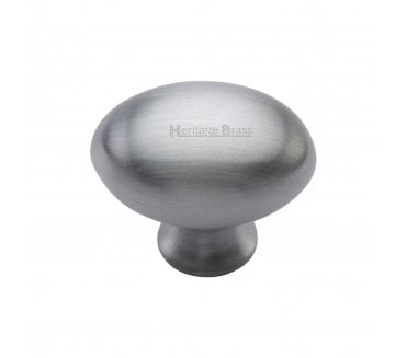 Heritage Brass C114 Oval Cabinet Knobs - Satin Chrome