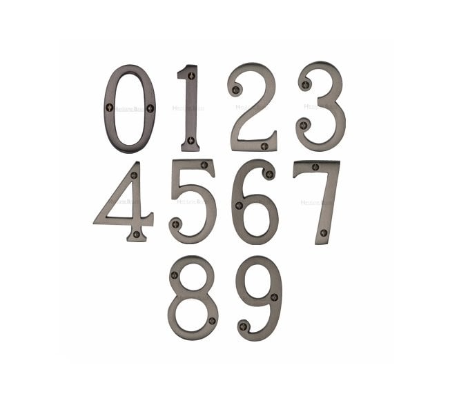 Heritage Brass C1560 Screw Fixed Numerals 75mm - Matt Bronze
