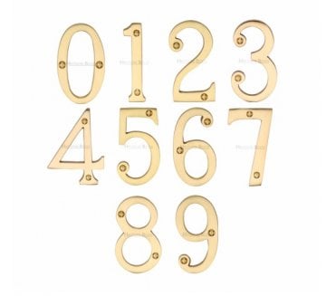 Heritage Brass C1560 Screw Fixed Numerals 75mm - Satin Brass