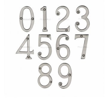 Heritage Brass C1560 Screw Fixed Numerals 75mm - Satin Nickel