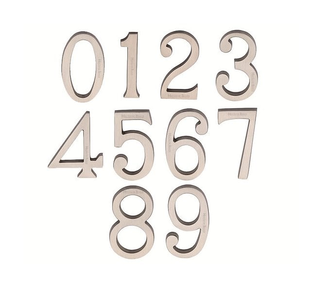 Heritage Brass C1564 Door Numerals - 76mm - Satin Nickel