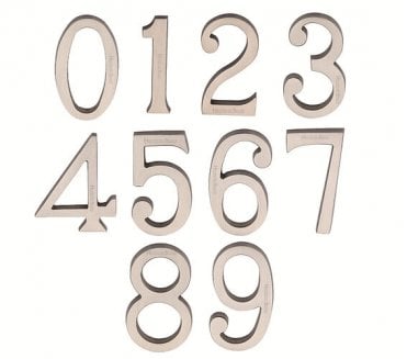 Heritage Brass C1564 Door Numerals - 76mm - Satin Nickel