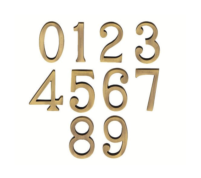 Heritage Brass C1564 Door Numerals - 76mm - Antique Brass