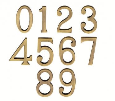 Heritage Brass C1564 Door Numerals - 76mm - Antique Brass
