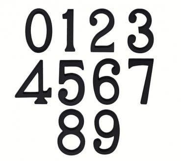 Heritage Brass C1564 Door Numerals - 76mm - Matt Black