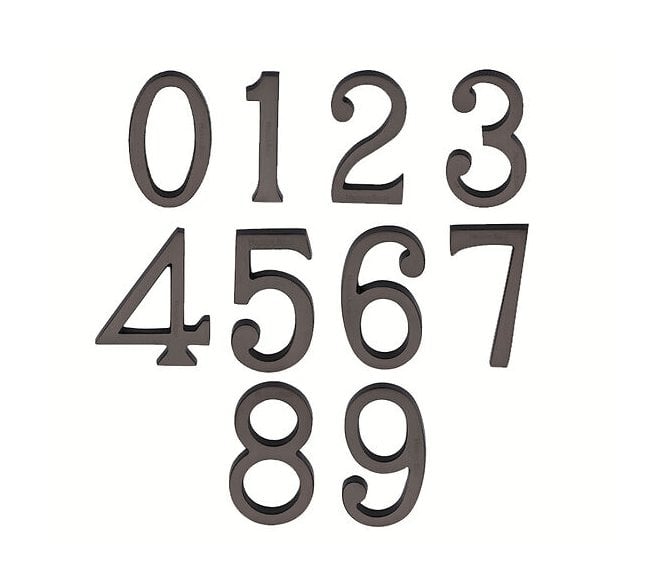 Heritage Brass C1564 Door Numerals - 76mm - Matt Bronze