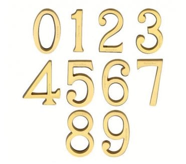Heritage Brass C1564 Door Numerals - 76mm - Polished Brass