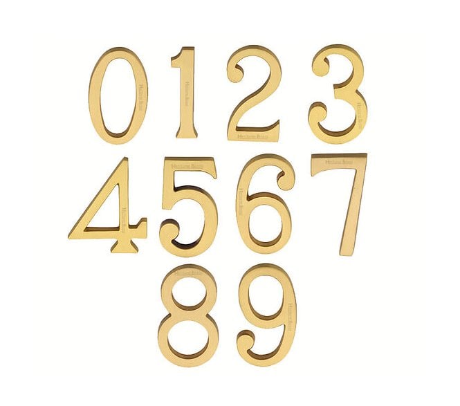 Heritage Brass C1564 Door Numerals - 76mm - Satin Brass