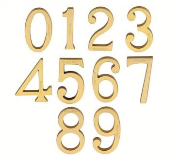 Heritage Brass C1564 Door Numerals - 76mm - Satin Brass