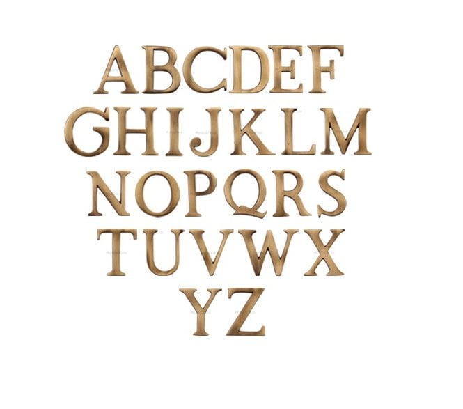 Heritage Brass C1565 Pin Fixed Alphabet (A-Z) 51mm - Antique Brass