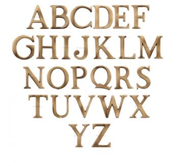 Heritage Brass C1565 Pin Fixed Alphabet (A-Z) 51mm - Antique Brass