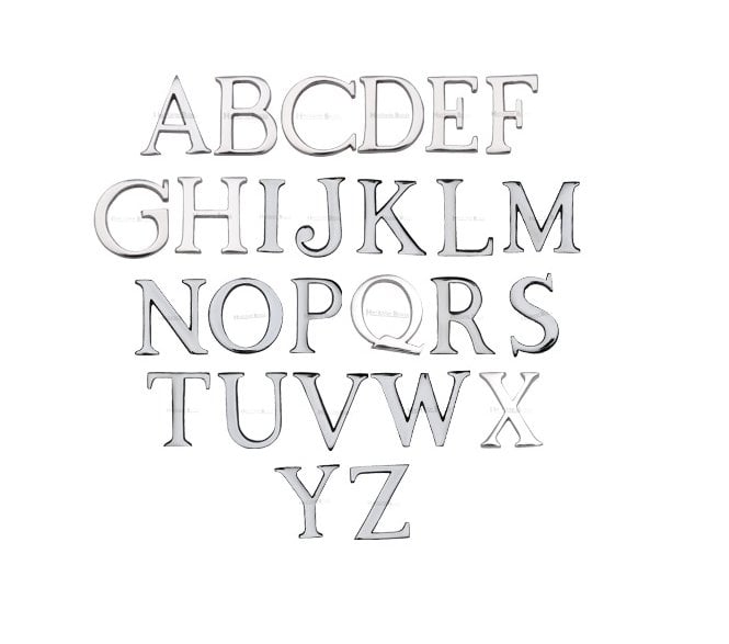 Heritage Brass C1565 Pin Fixed Alphabet (A-Z) 51mm - Polished Chrome