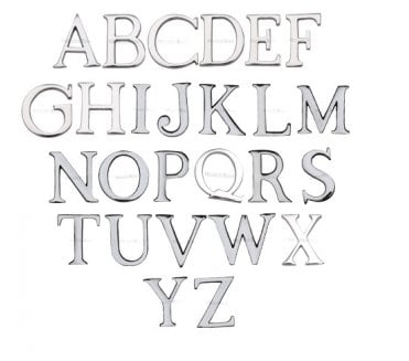 Heritage Brass C1565 Pin Fixed Alphabet (A-Z) 51mm - Polished Chrome