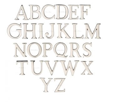 Heritage Brass C1565 Pin Fixed Alphabet (A-Z) 51mm - Polished Nickel