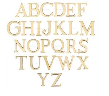 Heritage Brass C1565 Pin Fixed Alphabet (A-Z) 51mm - Satin Brass