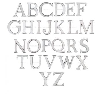 Heritage Brass C1565 Pin Fixed Alphabet (A-Z) 51mm - Satin Chrome